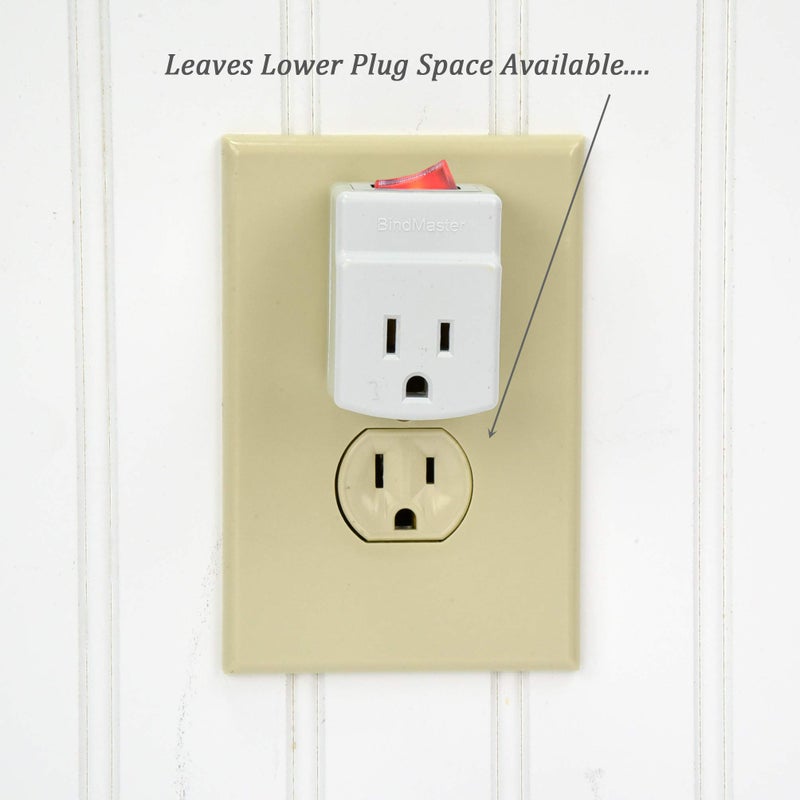 BindMaster 3 Prong Grounded Single Port Power Adapter with Indicator On/Off Switch (3 Pack) - Image 4